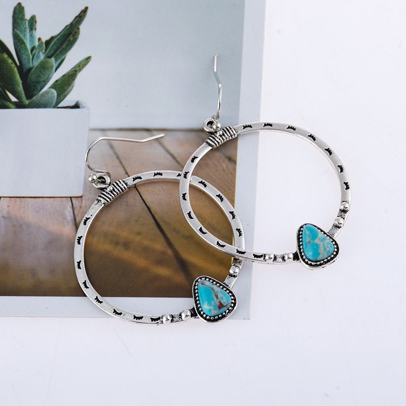 Artificial Turquoise Drop Earrings - Coastal Free Spirit