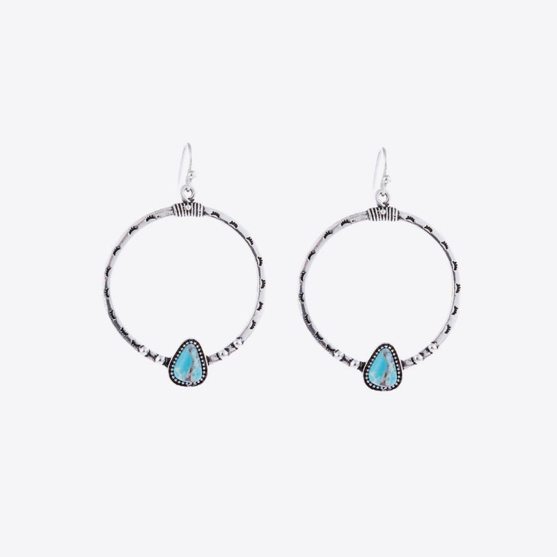 Artificial Turquoise Drop Earrings - Coastal Free Spirit