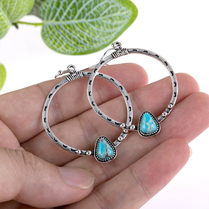 Artificial Turquoise Drop Earrings - Coastal Free Spirit