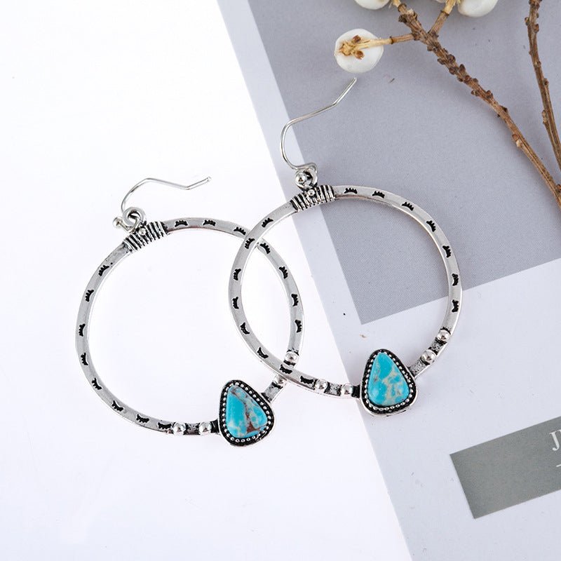 Artificial Turquoise Drop Earrings - Coastal Free Spirit