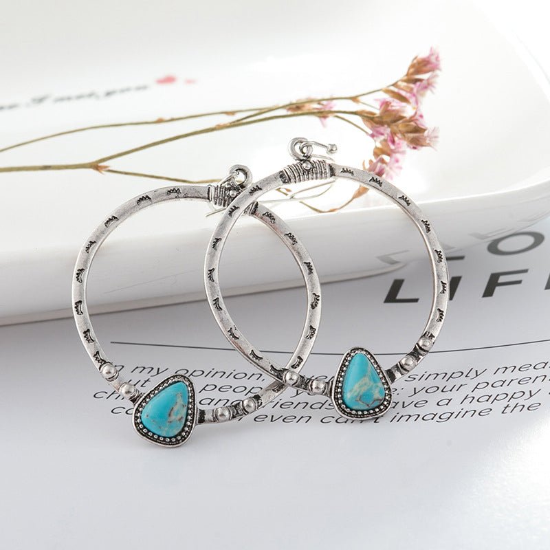 Artificial Turquoise Drop Earrings - Coastal Free Spirit